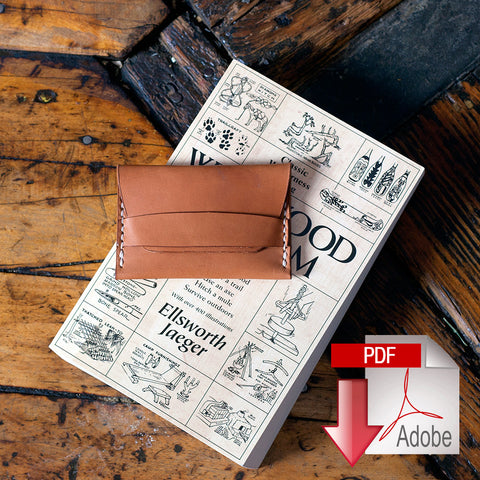 Leather Flap Wallet PDF Template Set