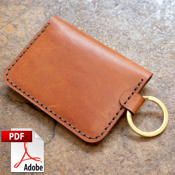 Print Leather Keychain Wallet