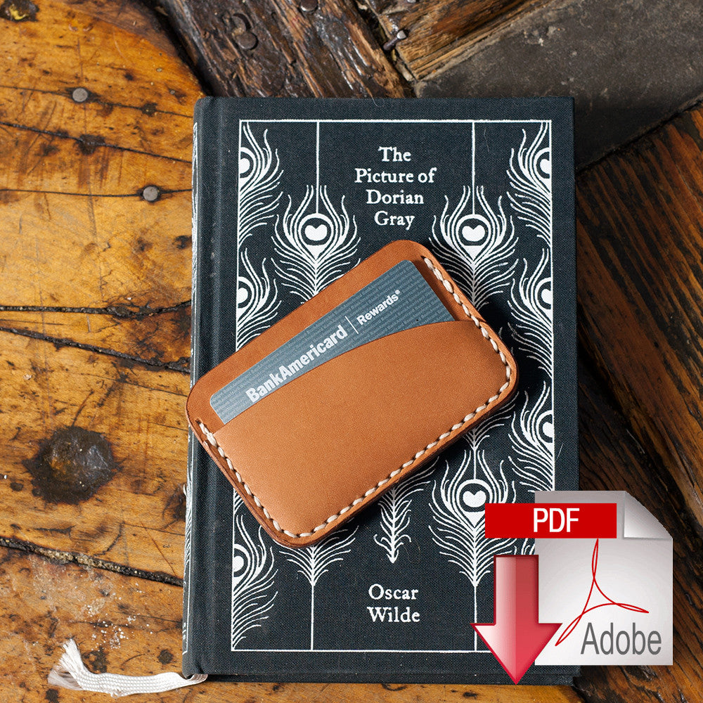 Leather Card Holder (3-Pocket) PDF Template Set