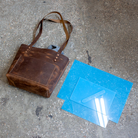 Basic Leather Tote Bag Acrylic Template Set