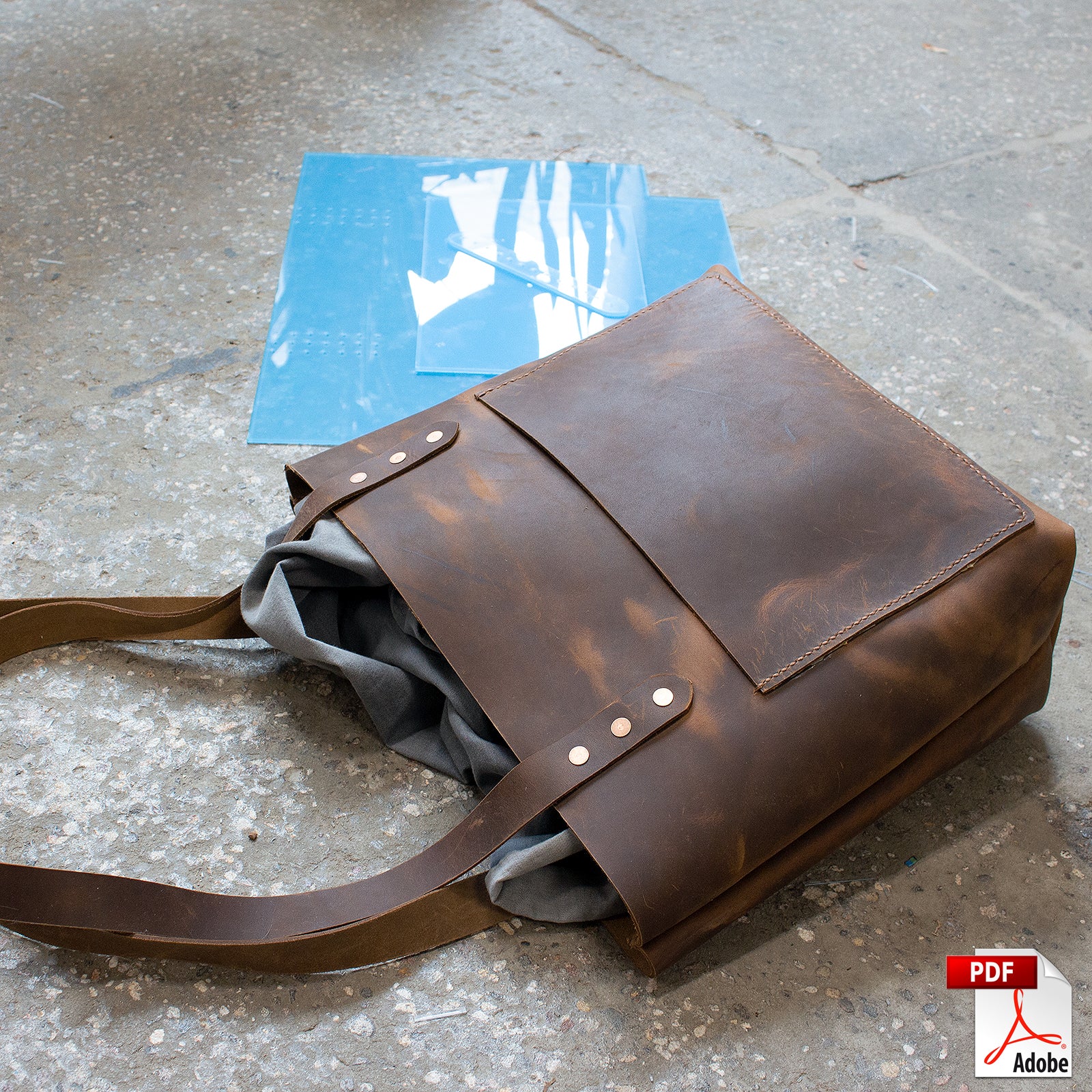 Leather Messenger Bag Handbag  Leather Bag Pattern Template