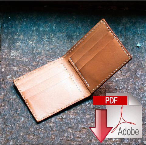 Classic Leather Bi-Fold Wallet Digital Template (A4)