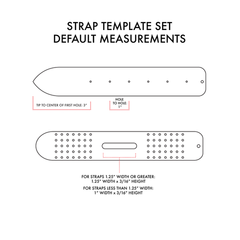 Custom Strap/Belt Acrylic Template Set
