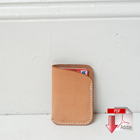 Leather Slim Card Wallet PDF Template