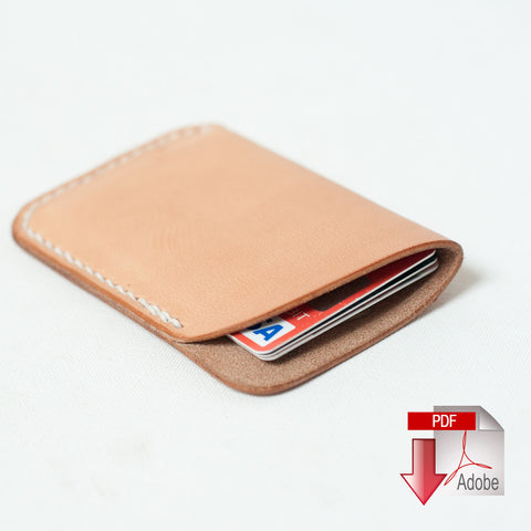 Leather Slim Card Wallet PDF Template