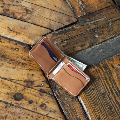 Leather Bi-Fold Wallet with Hidden Pockets (Laser Ready Files)