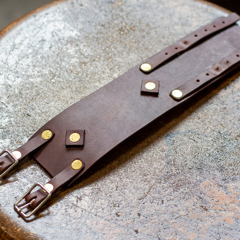 Double Buckle Leather Cuff Bracelet (Source Files)