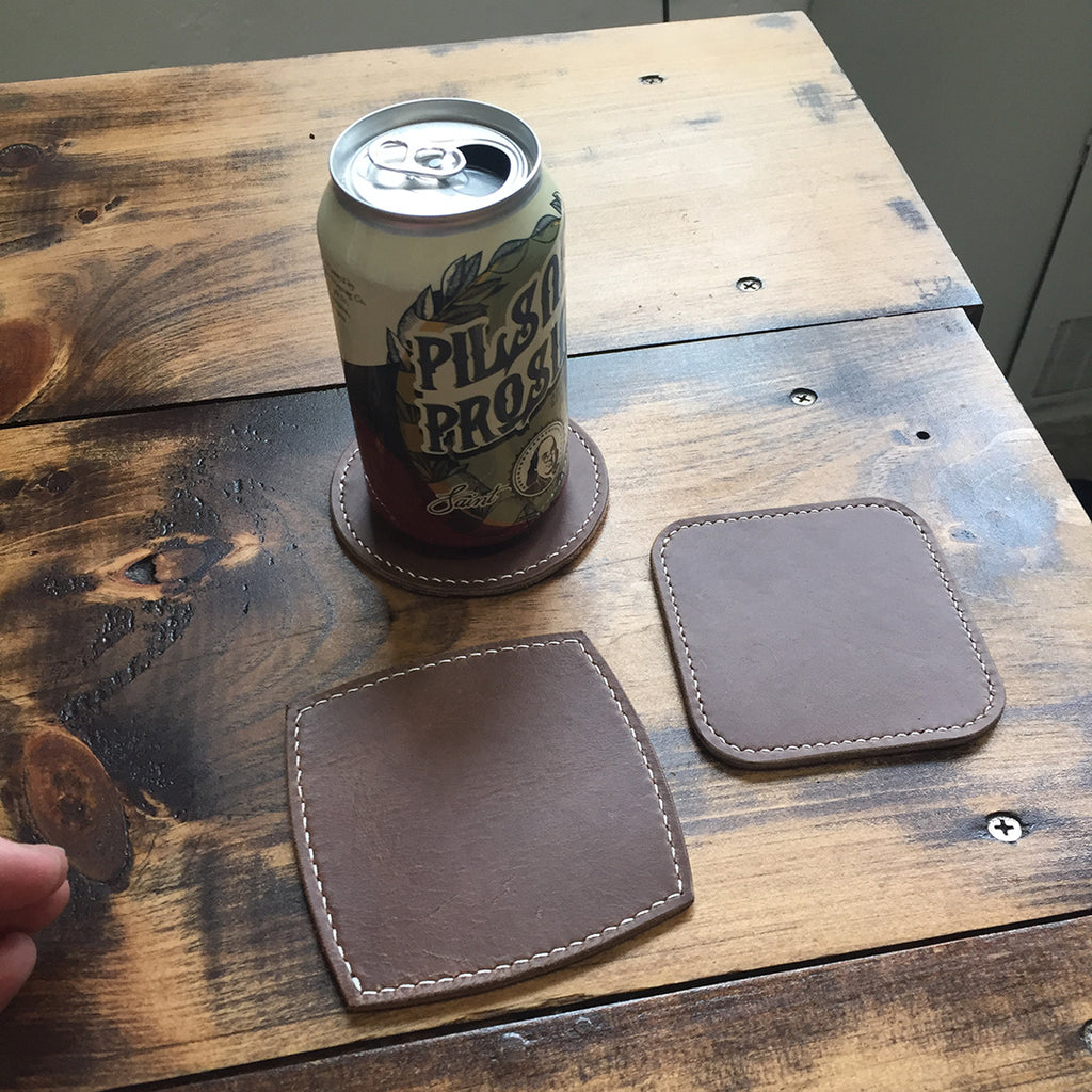 Leather Drink Coasters Acrylic Template Set