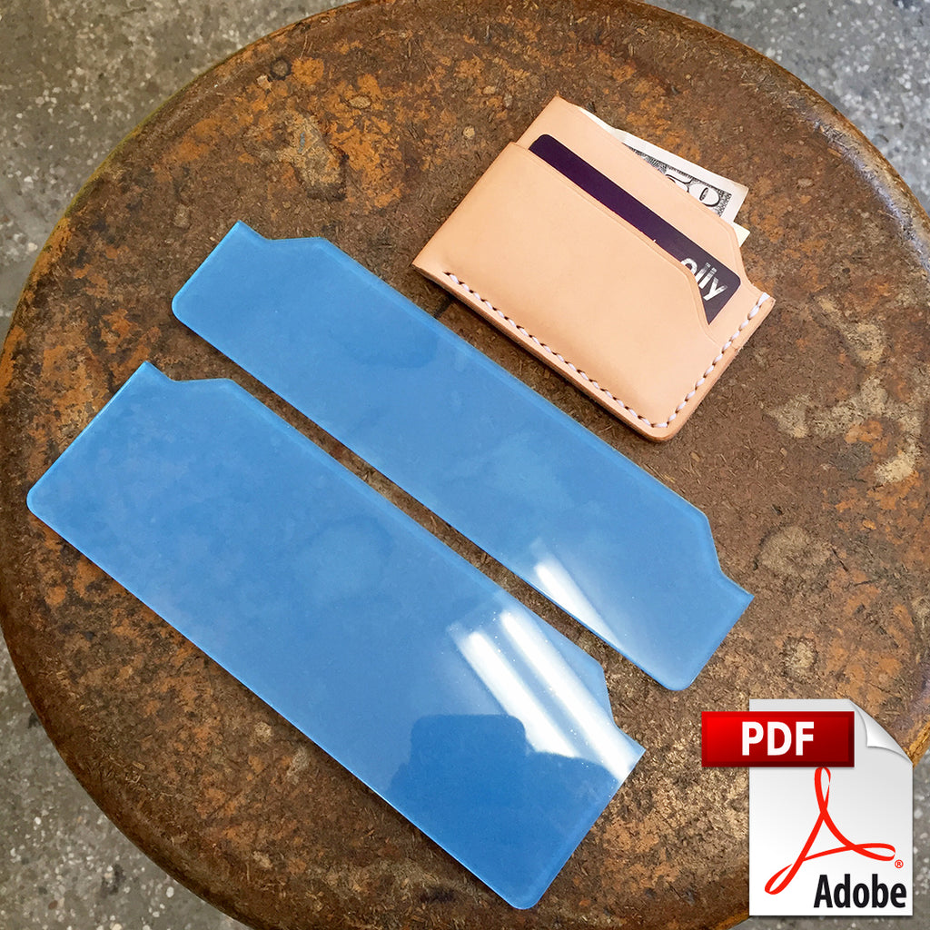 Folded Front Pocket Wallet PDF Template Set