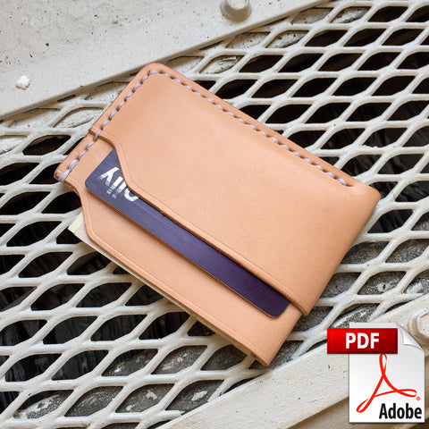 Folded Front Pocket Wallet PDF Template Set