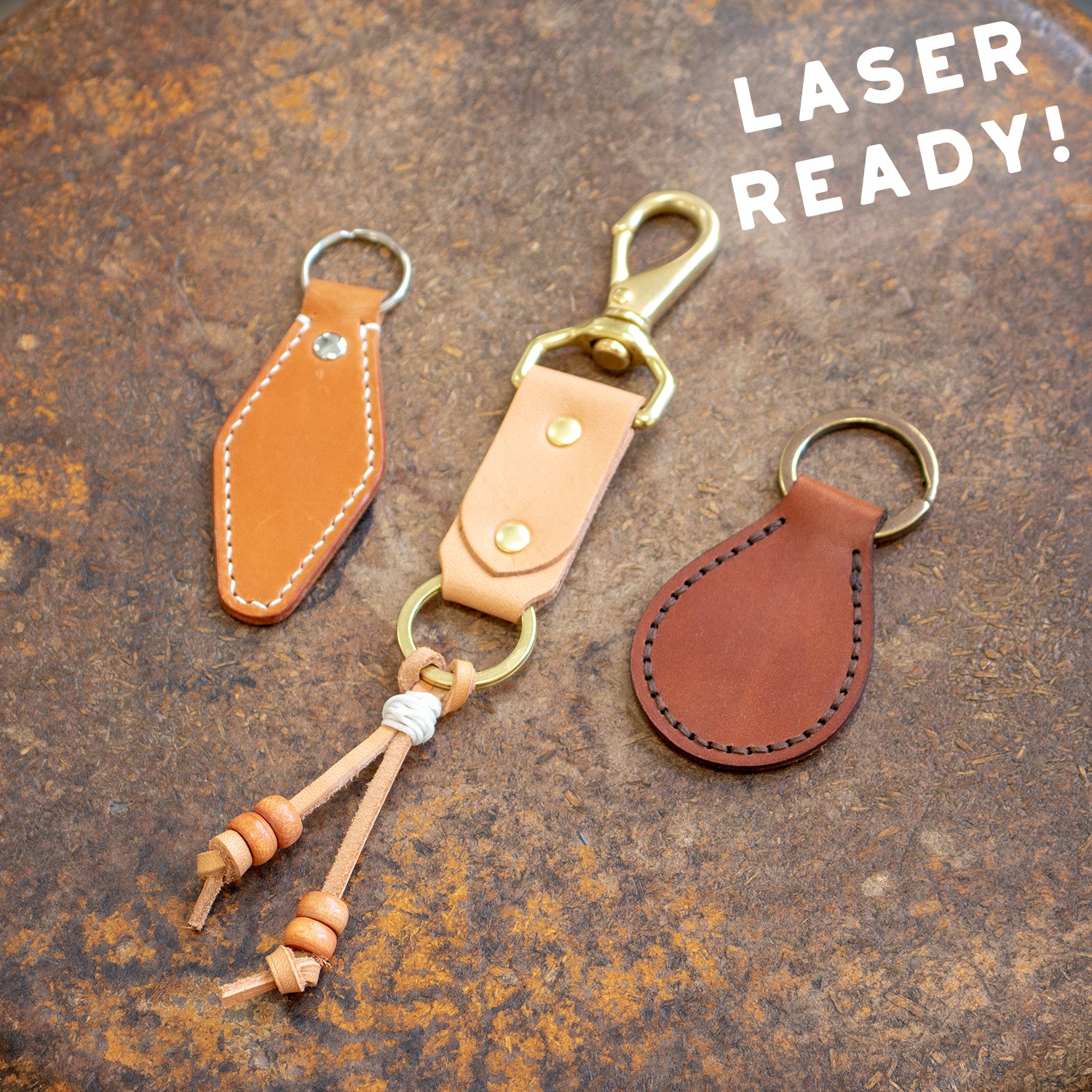 Keychain – Clip Short in Perforated Leather (Assorted Colors) by Wooll -  Bezel & Kiln