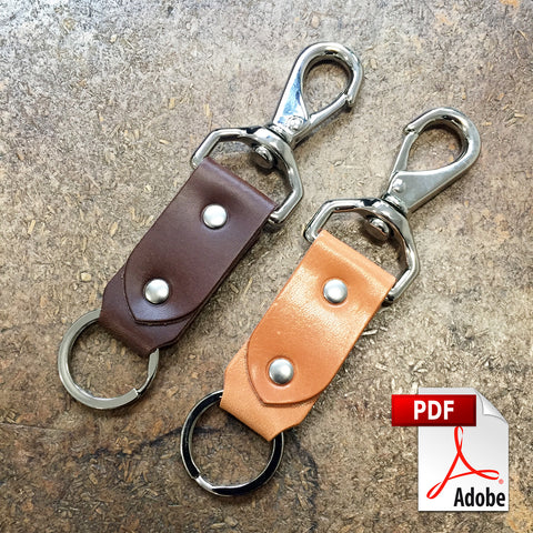 Riveted Leather Keychain Digital PDF Template (8.5 x 11)