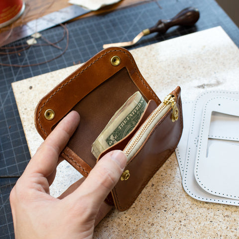 Leather Mini Trucker Wallet Acrylic Template Set