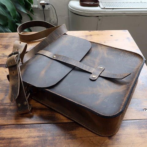 Simple Leather Map Case Satchel (Laser Ready Files)