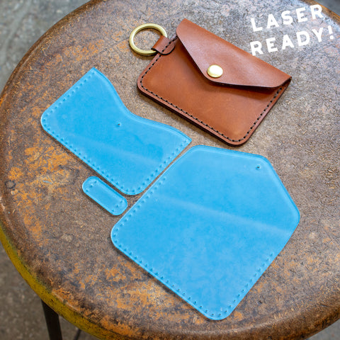 Leather Keychain Snap Wallet (Laser Ready Files)