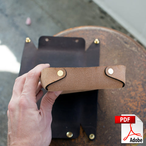 Leather Valet Tray Digital PDF Template