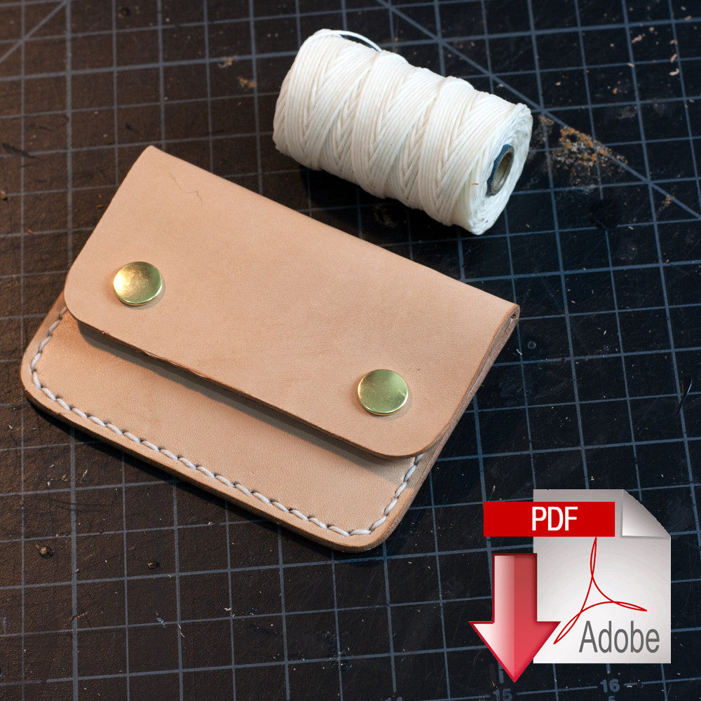 Leather Fold Up Card Wallet pattern PDF - Inspire Uplift