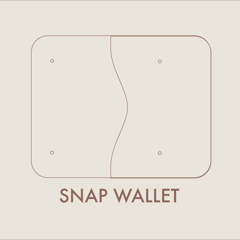 Leather Snap Wallet PDF Template Set